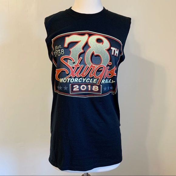 Sturgis Motorcycle Rally 2018 Muscle Tee‎ 78th Anniversary Size Small - Picture 1 of 5